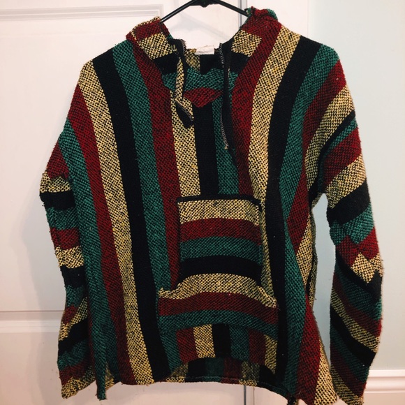 Mexican Rasta print Baja “Drug Rug” - Picture 1 of 2